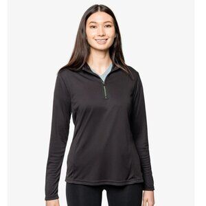 INSECT SHIELD Women's Quarter Zip Top - Black Color